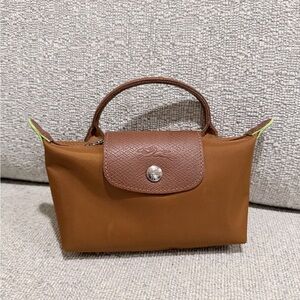Longchamp Le Pliage Original Mini Pouch Tan